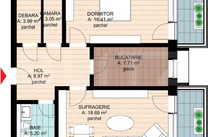 Apartament 2 camere de vanzare NUFARUL - Bihor anunturi imobiliare Bihor