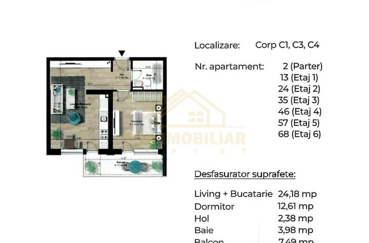 Apartament 2 camere de vanzare BERCENI - Bucuresti anunturi imobiliare Bucuresti