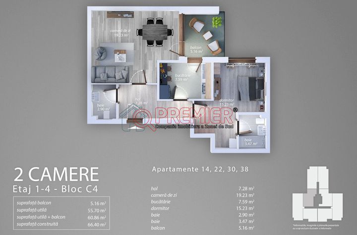 Apartament 2 camere de vanzare BERCENI - Bucuresti anunturi imobiliare Bucuresti