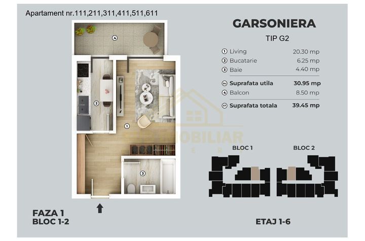 Garsonieră de vanzare POPESTI-LEORDENI - Bucuresti anunturi imobiliare Bucuresti