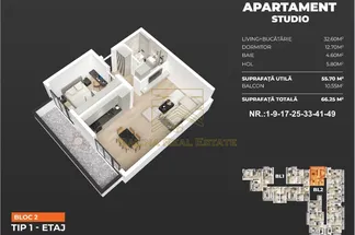 Apartament 2 camere de vânzare Bucuresti - Popesti-Leordeni