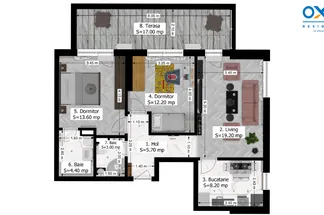 Apartament 3 camere 83 mp