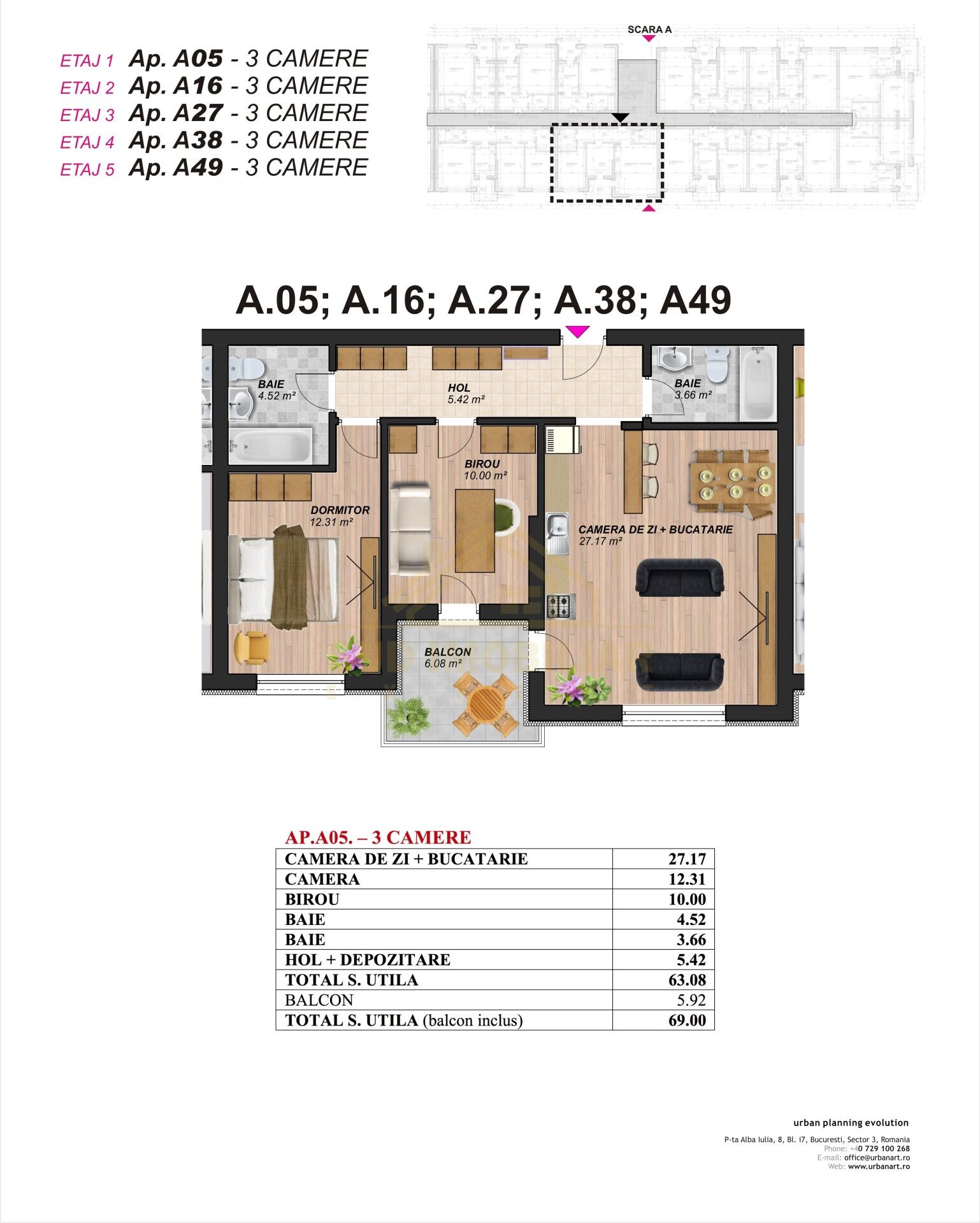 APARTAMENT 3 CAMERE STRADAL-INTRARE POPESTI LEORDENI