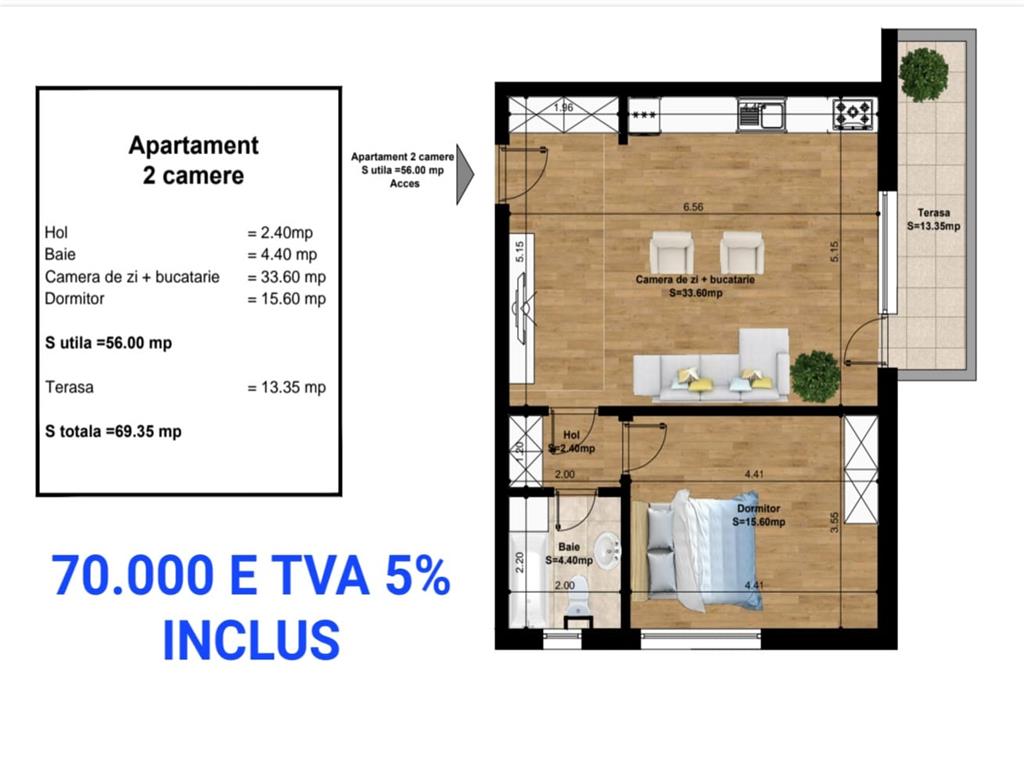 Apartament 2 camere de vanzare PANTELIMON-ORAS - Bucuresti