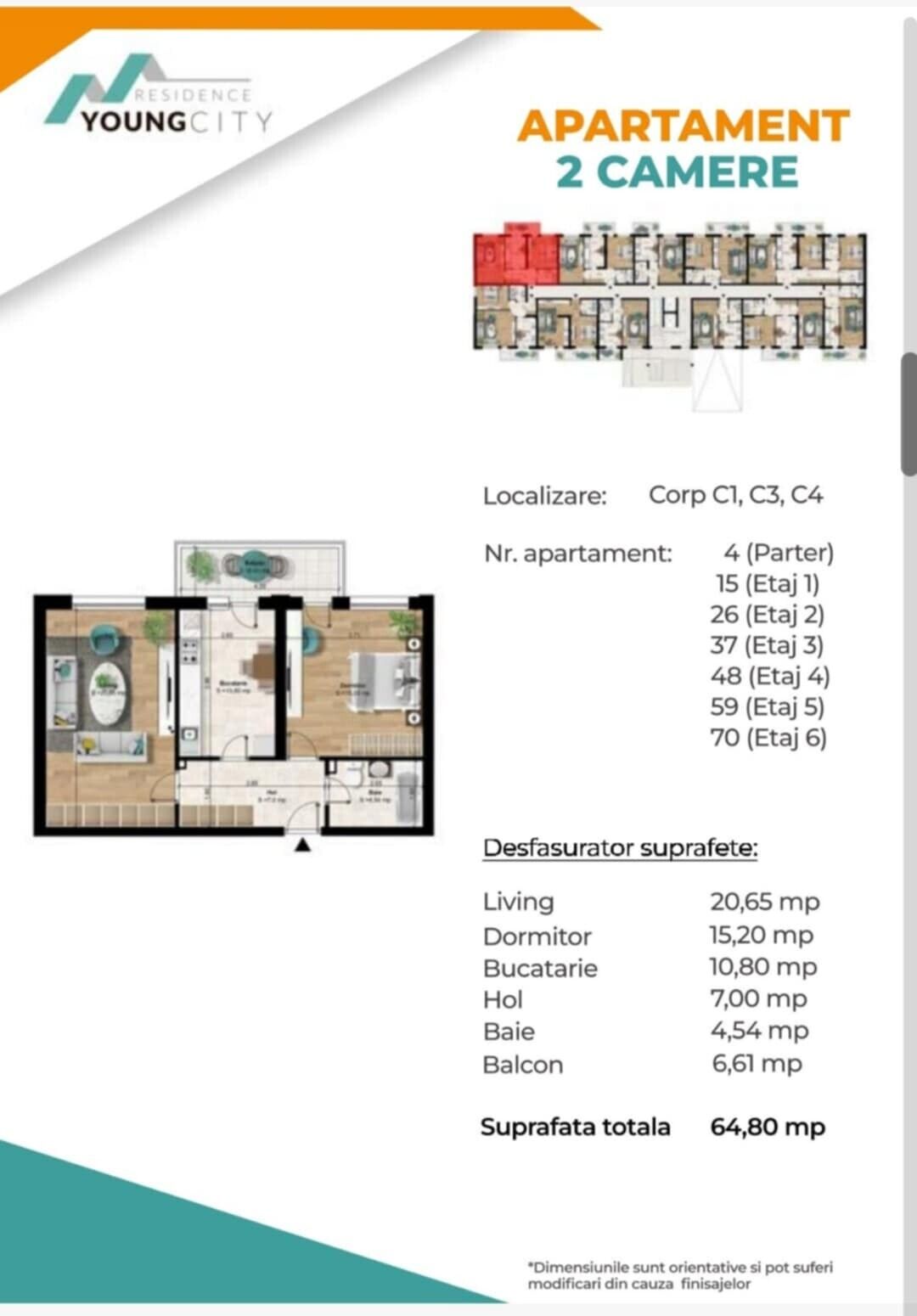 Apartament 2 camere de vanzare in Complex nou Berceni - Metrou IMGB